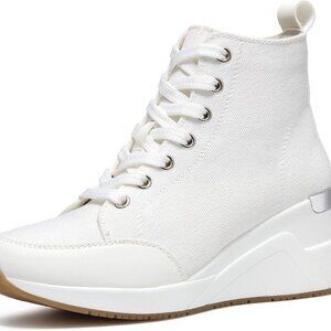 Canvas High Top Sneakers Women Breathable Platform Non-Slip Casual Shoes
